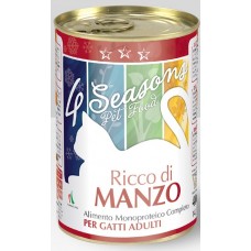 4 SEASON ΥΓΡΗ PATE ΤΡΟΦΗ ΓΙΑ ΕΝΗΛΙΚΕΣ ΓΑΤΕΣ ΜΕ ΜΟΣΧΑΡΙ 400gr