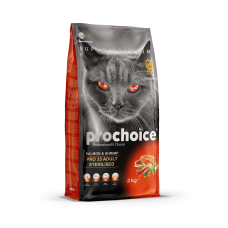 PROCHOICE LOW GRAIN ΞΗΡΗ ΤΡΟΦΗ ΓΙΑ ΣΤΕΙΡΩΜΕΝΕΣ  ΓΑΤΕΣ ΜΕ ΣΟΛΟΜΟ & ΓΑΡΙΔΑ 15Kg